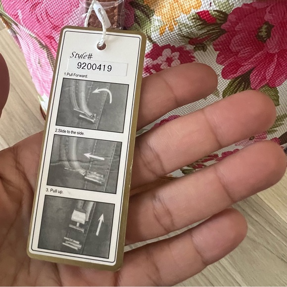 SAMOE STYLE Floral Brown Shoulder Purse Handbag Faux Leather - Picture 12 of 17